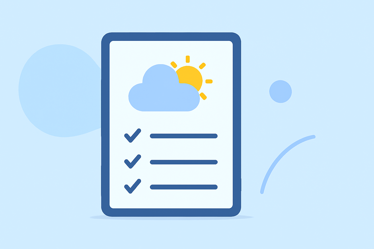 Weather for Outdoor Lunch Checklist on iPad