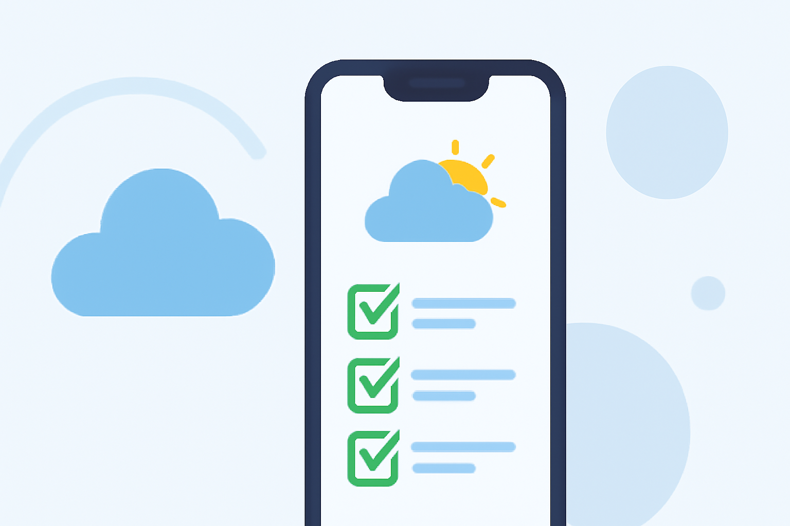Creating a Weather-Informed Outdoor Study Checklist on iPhone