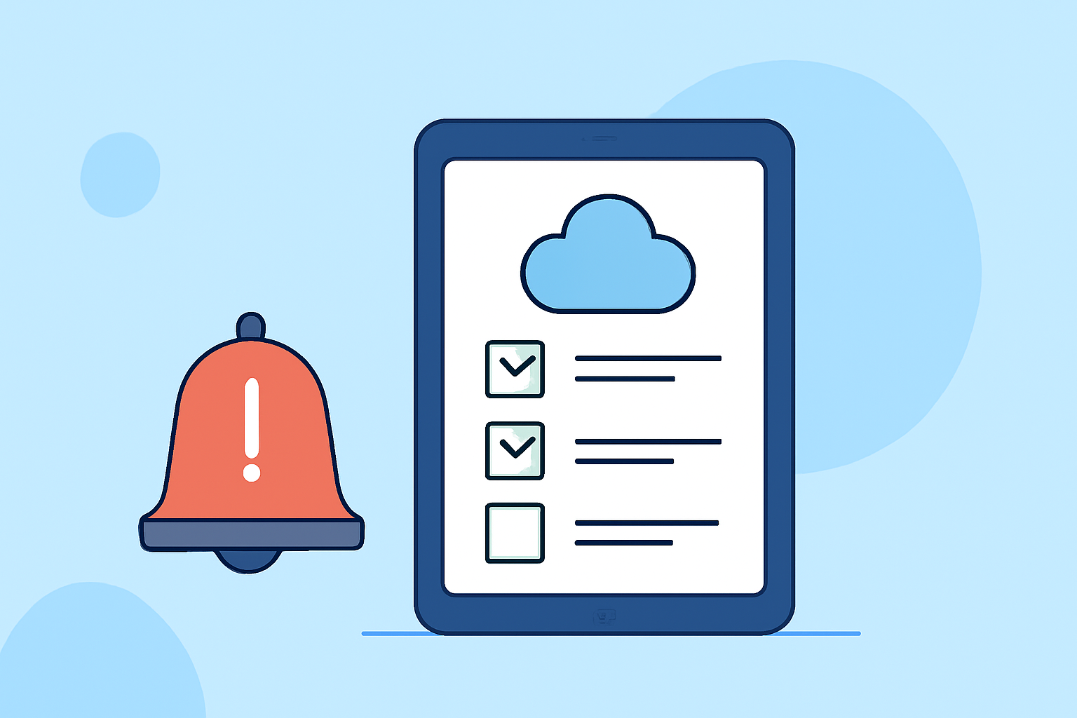 Weather Alert Sources Checklist on iPad