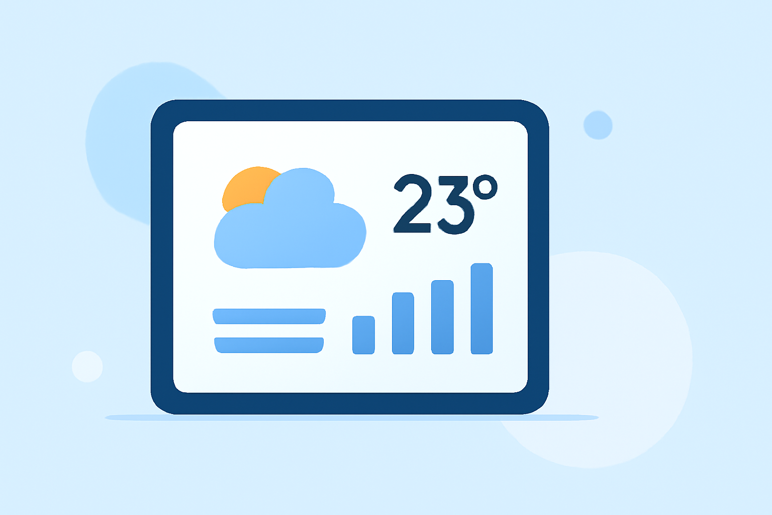 An Introduction to Weather Widget Data Choices on a Tablet