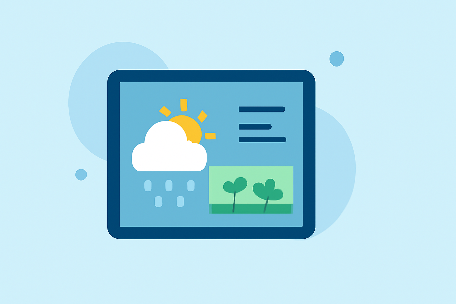 Weather Guide for Backyard Farming on a Tablet