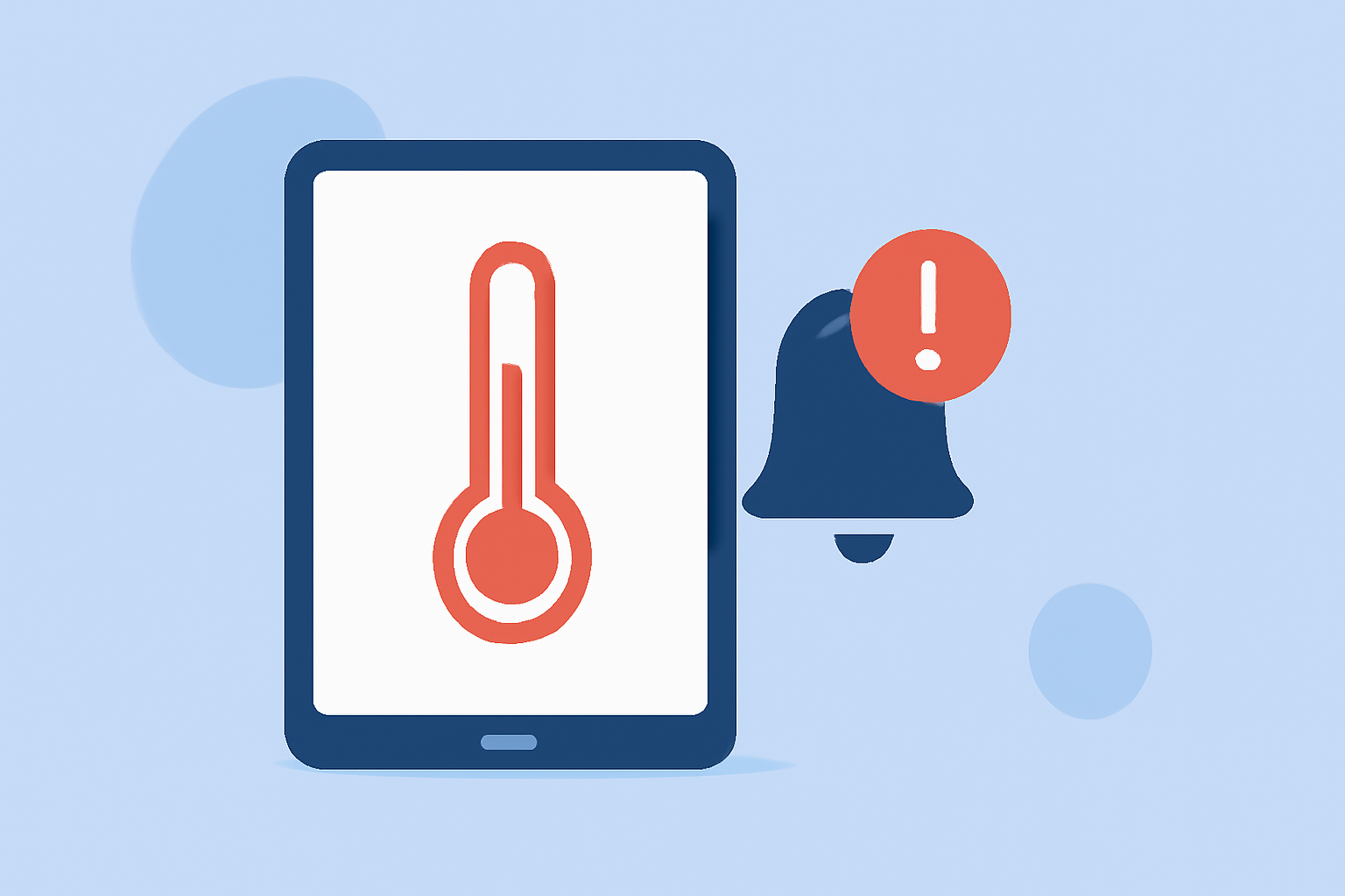 Setting Up Temperature Rise Notifications on iPad