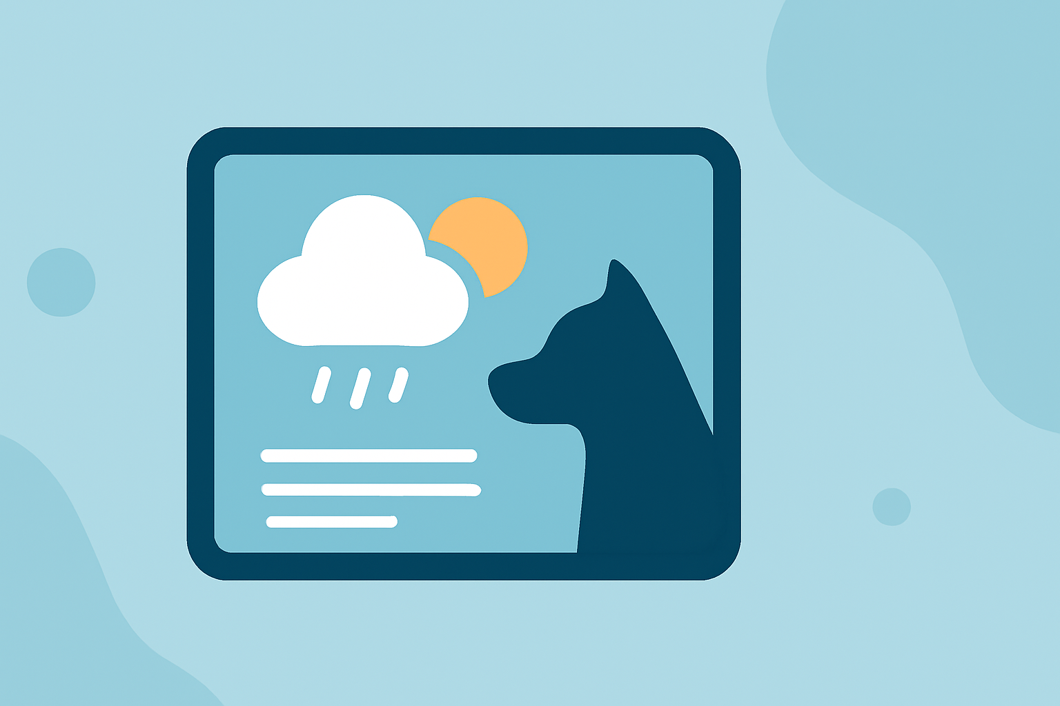 Pro Weather for Dog Walking on a Tablet