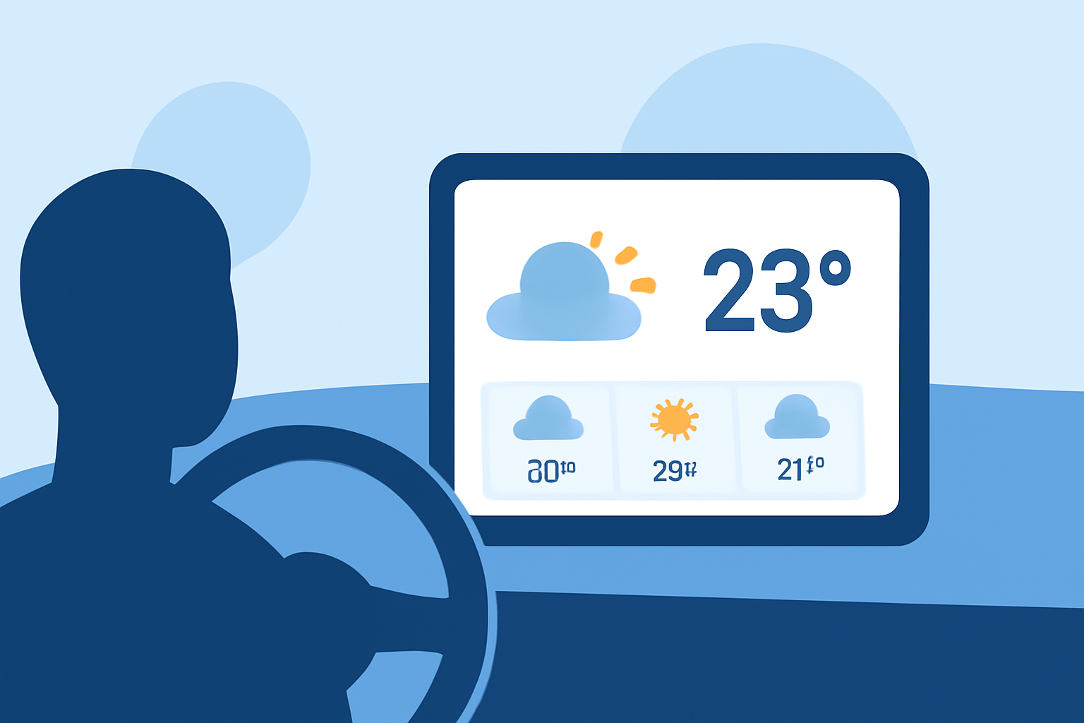Weather Widget Customization Explained in the Car