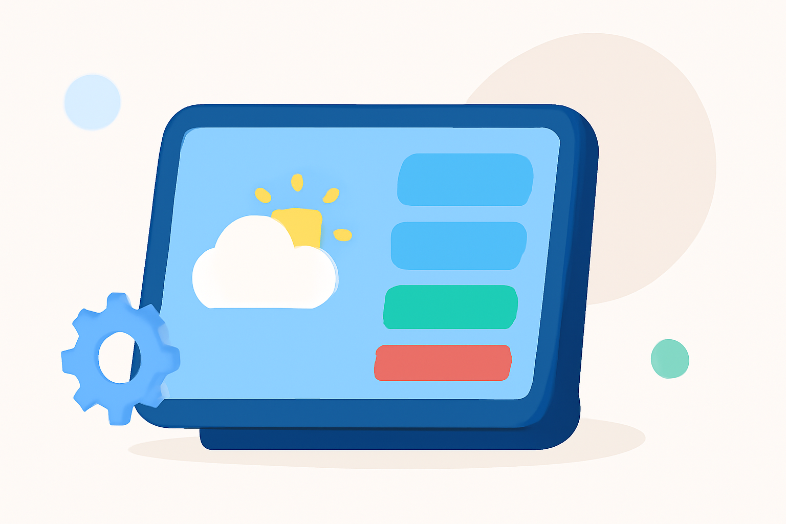 Customizing Weather Widget Color Themes on Smart Displays