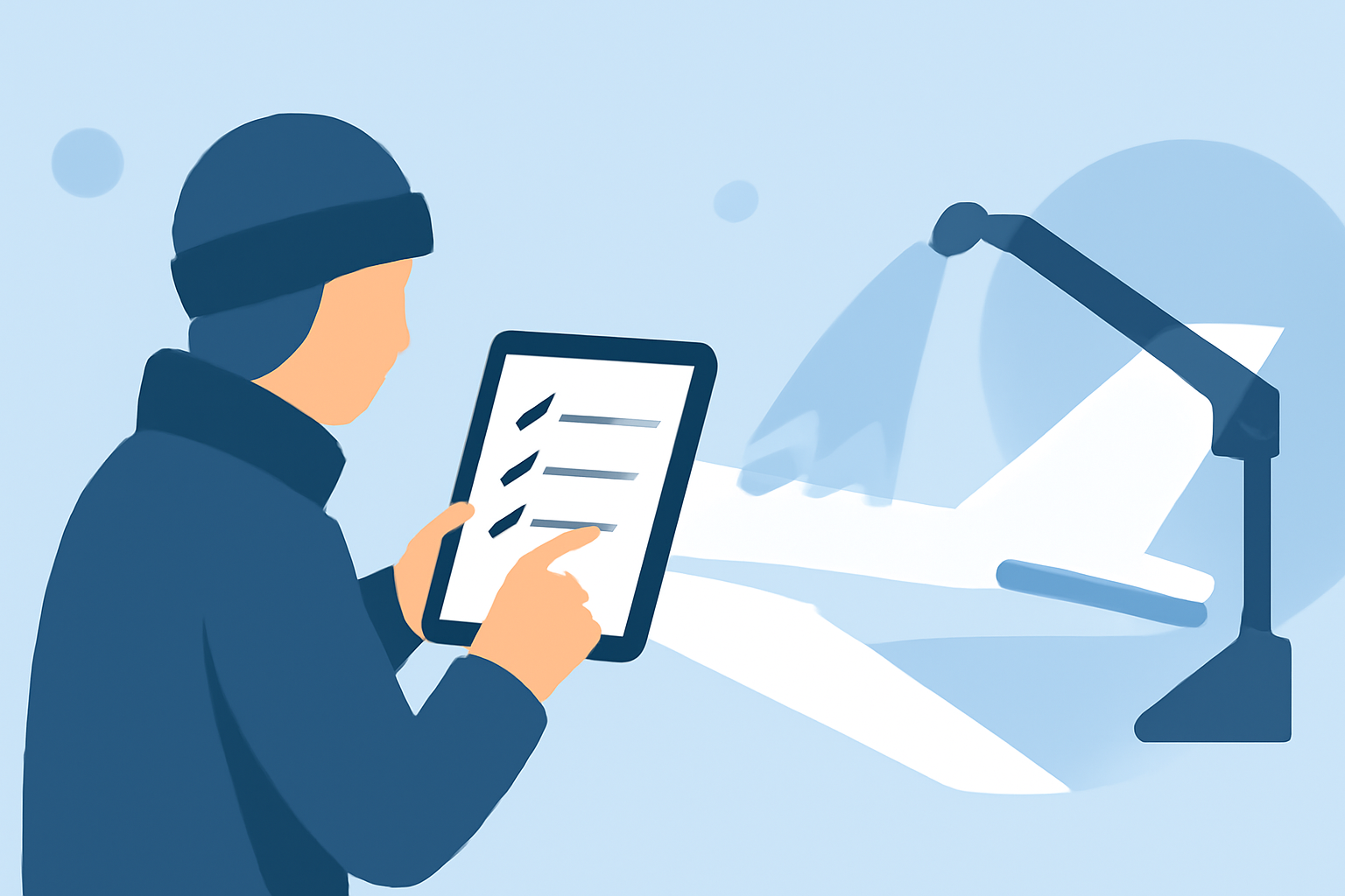 Aircraft De-Icing in Winter: A Step-by-Step Guide on iPad