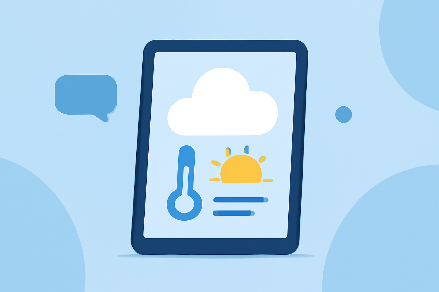 An Introduction to Weather Forecast Updates on a Tablet