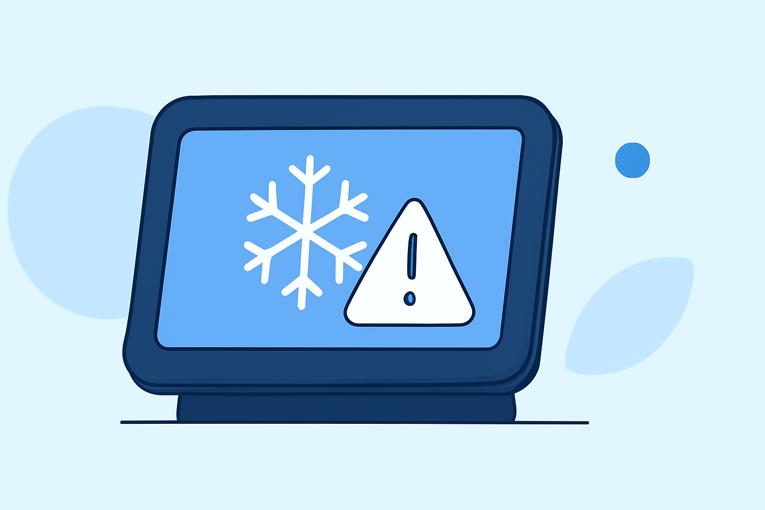 Easy Ice Storm Safety on a Smart Display