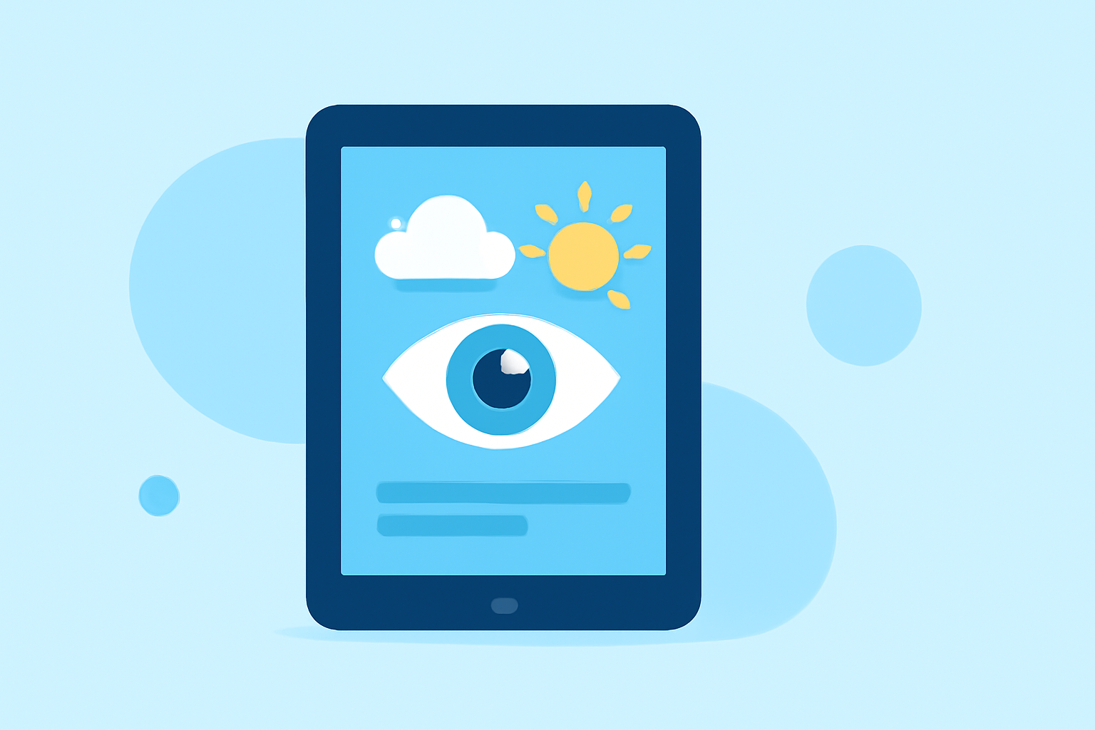 Eye Health Weather Basics on a Tablet
