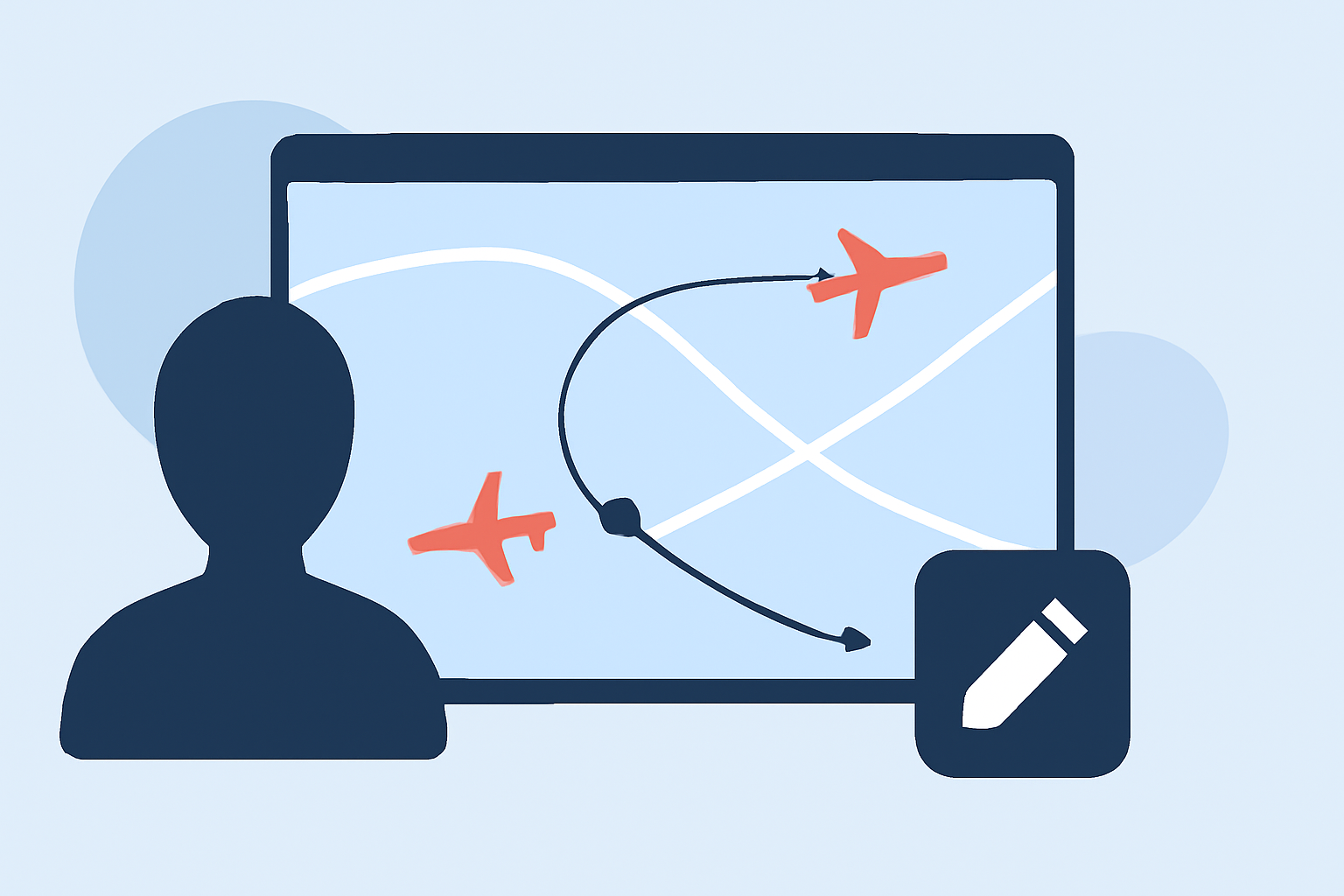 Flight Route Overlay Editing Workflow Examples
