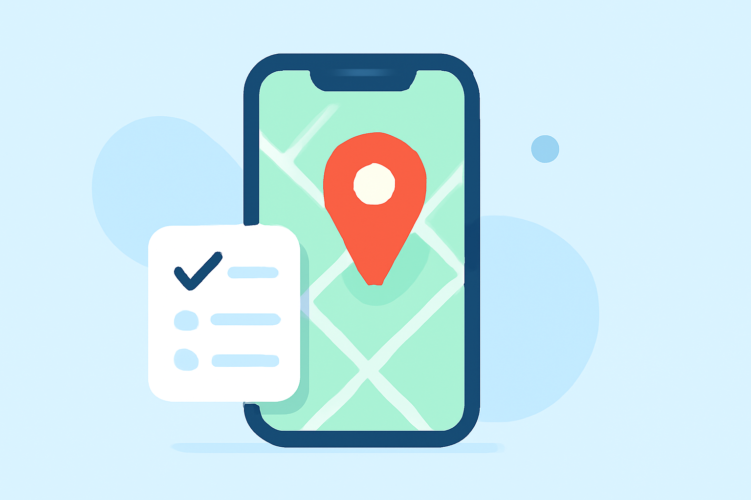 Your Destination Pin Map Overlay Edits Checklist on iPhone