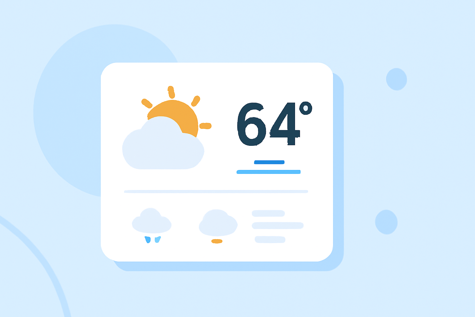 Weather Widget Data Choices Guide