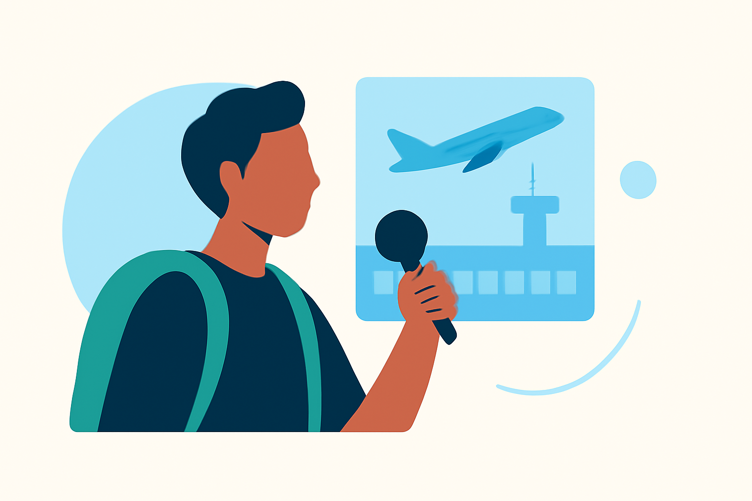 Enhancing Solo Travel Videos with Authentic Airport Ambience