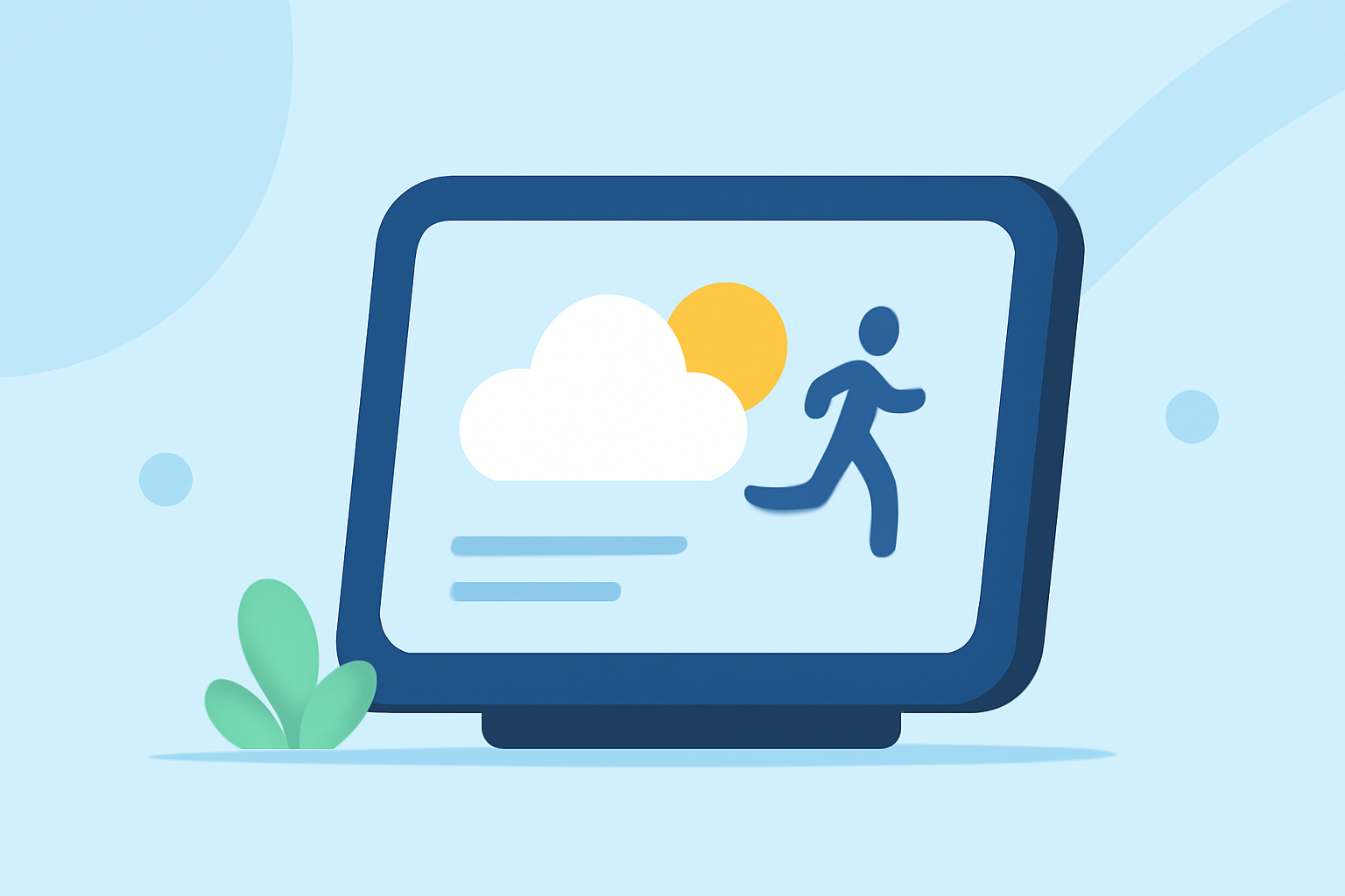 Easy Weather for Running on a Smart Display