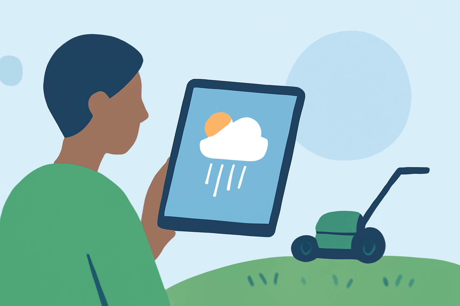 Optimizing Grass Cutting with Weather Insights on Your iPad