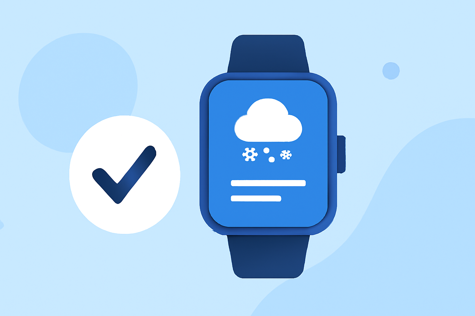 Minute-by-Minute Snow Forecast Checklist on Wear OS