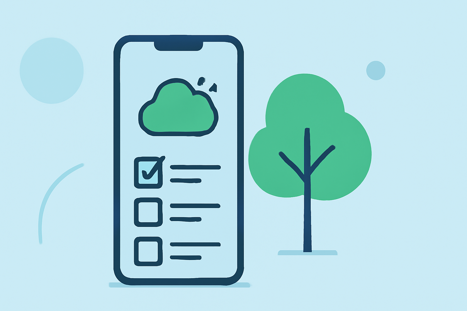 Using Weather for Your Tree Pruning Checklist on iPhone