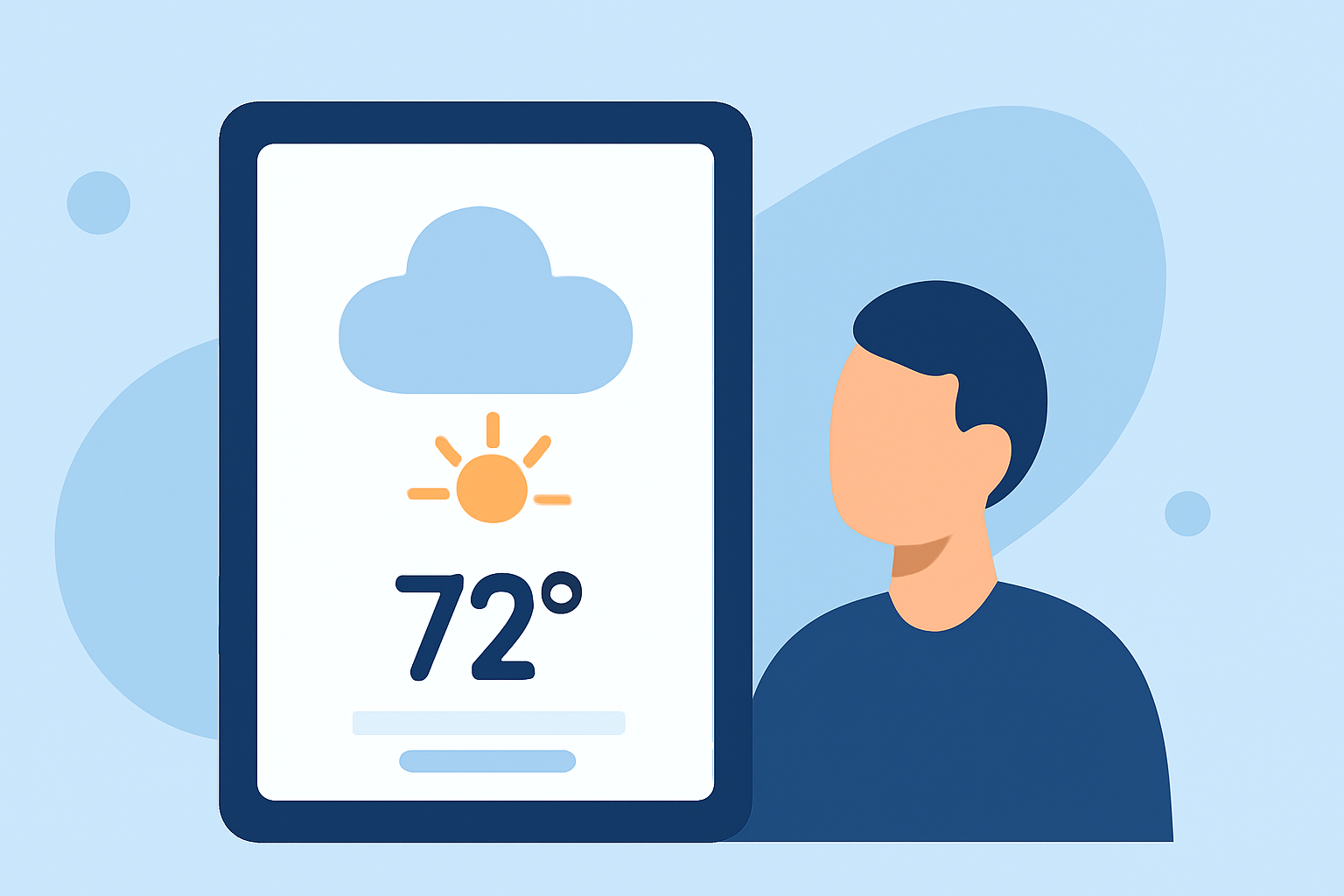 An Introduction to Weather for School Drop-off on a Tablet