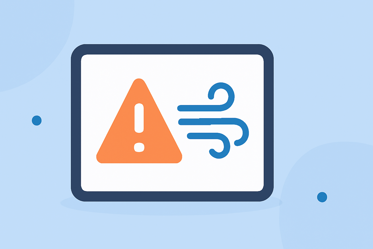 Common Wind Advisory Alerts on a Tablet