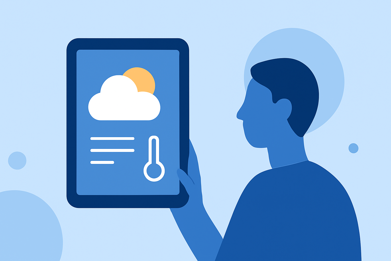 Easy Weather for Family Vacations on a Tablet