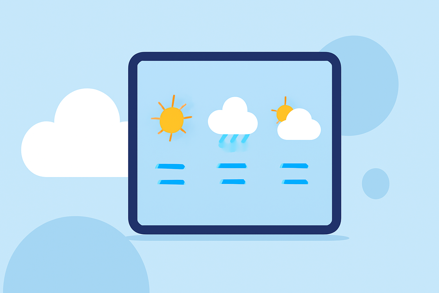 Extended Weather Forecast Basics on a Tablet