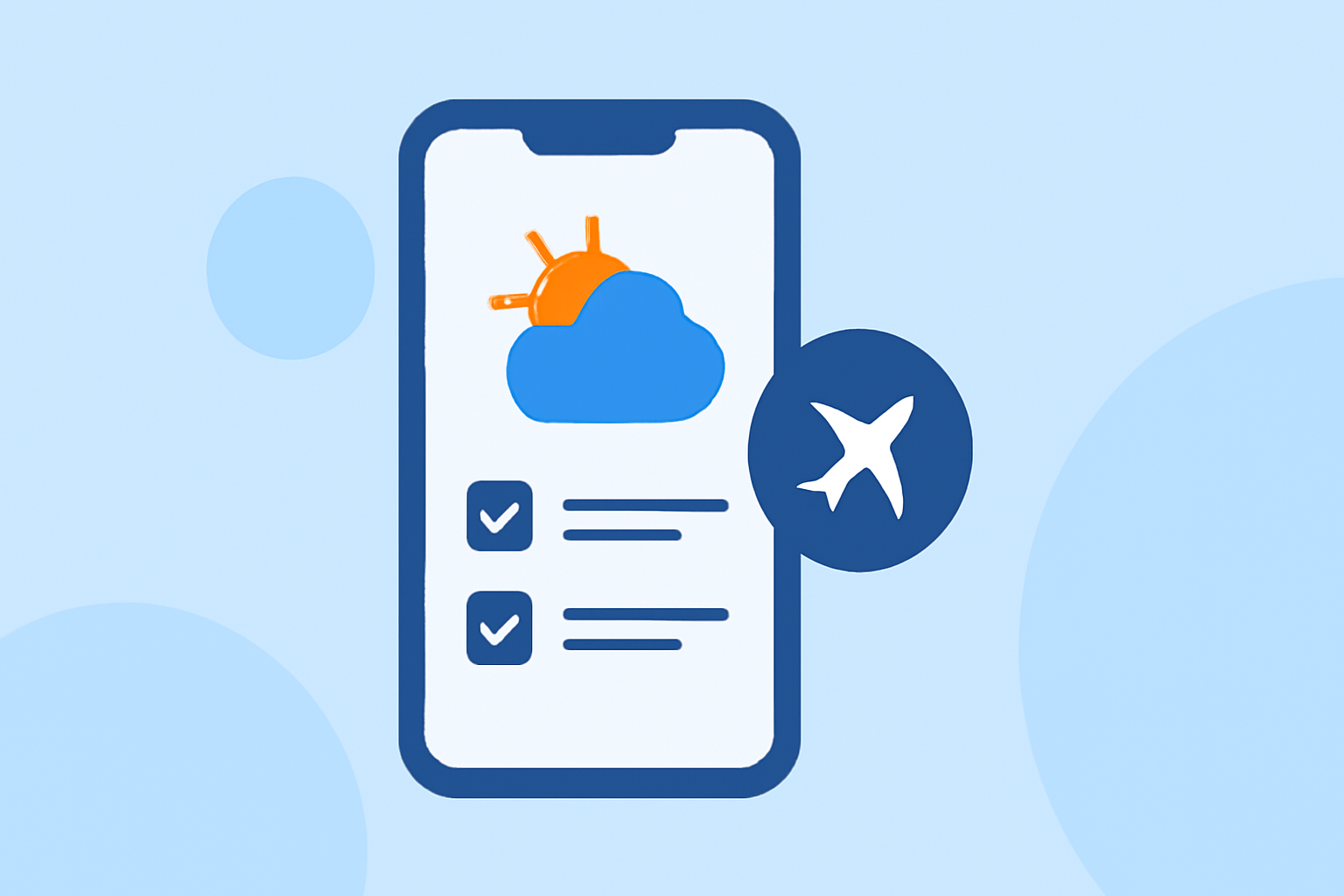 Airport Weather and Connection Risk Checklist on iPhone