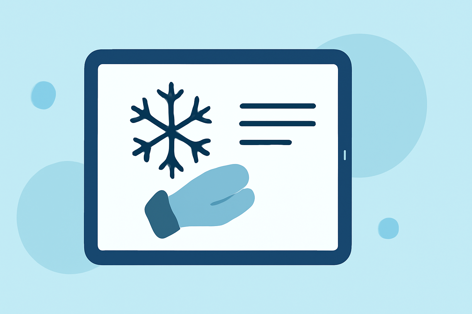 Frostbite Prevention Basics on a Tablet