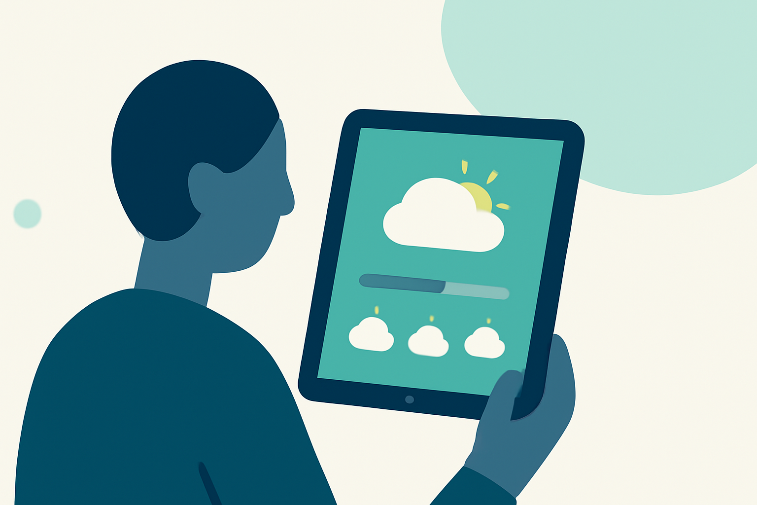 Spring Weather Outlook Step by Step on iPad
