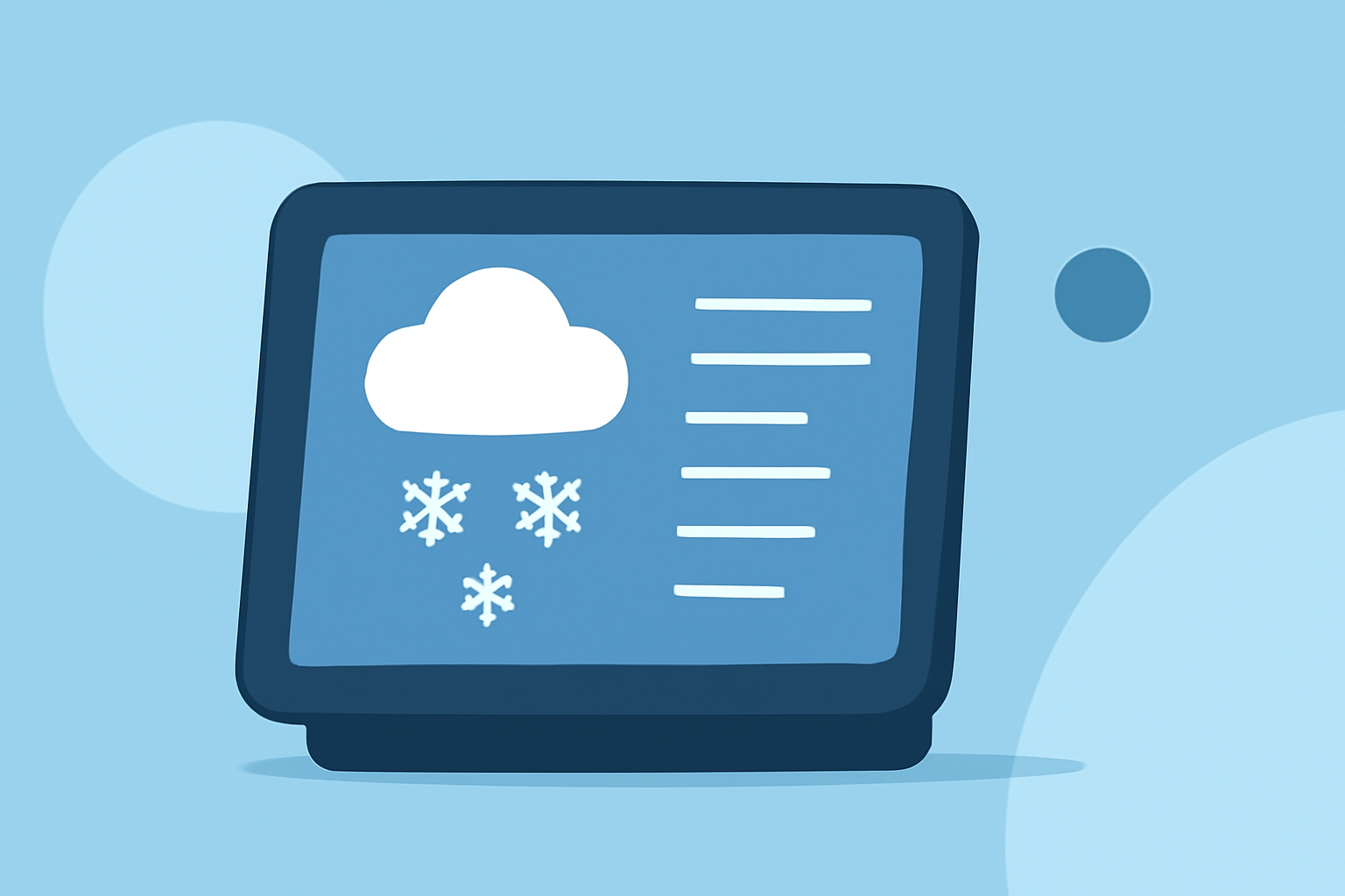 Minute-by-Minute Snow Forecast Tricks on a Smart Display
