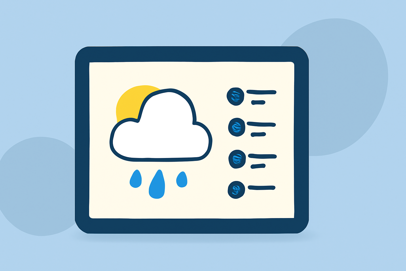 Interactive Weather Widgets Checklist for iPad Users