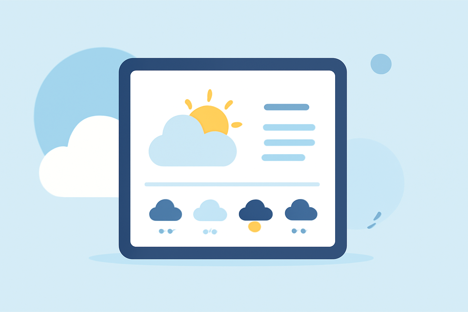 Weather for Outdoor Events Explained on iPad