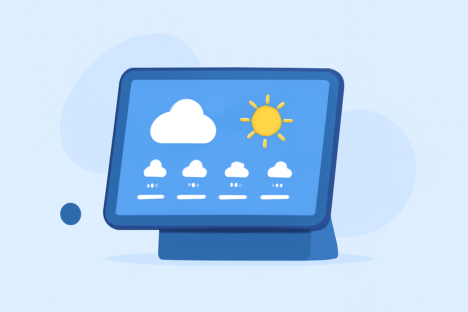 30-Day Weather Forecast Cheat Sheet on a Smart Display