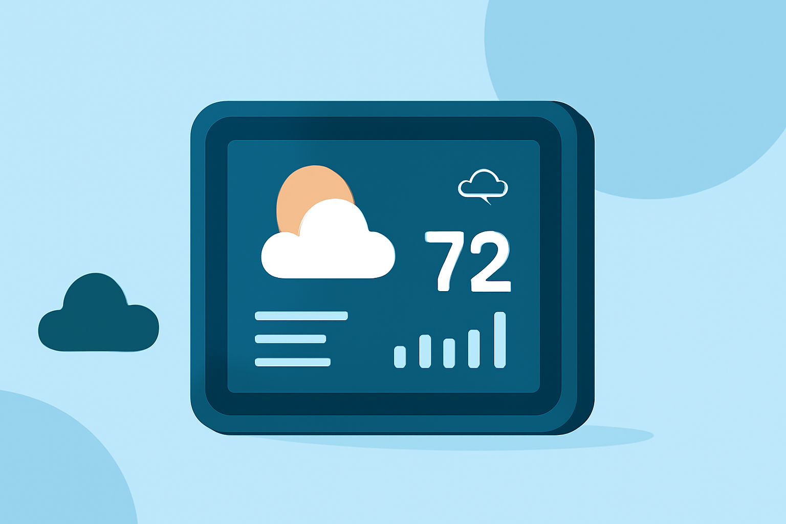 Weather Station Data Guide on a Smart Display
