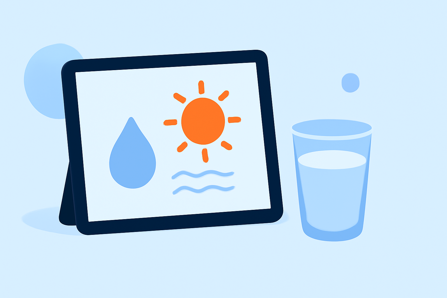 Easy Best Hydration for Hot Forecasts on a Tablet