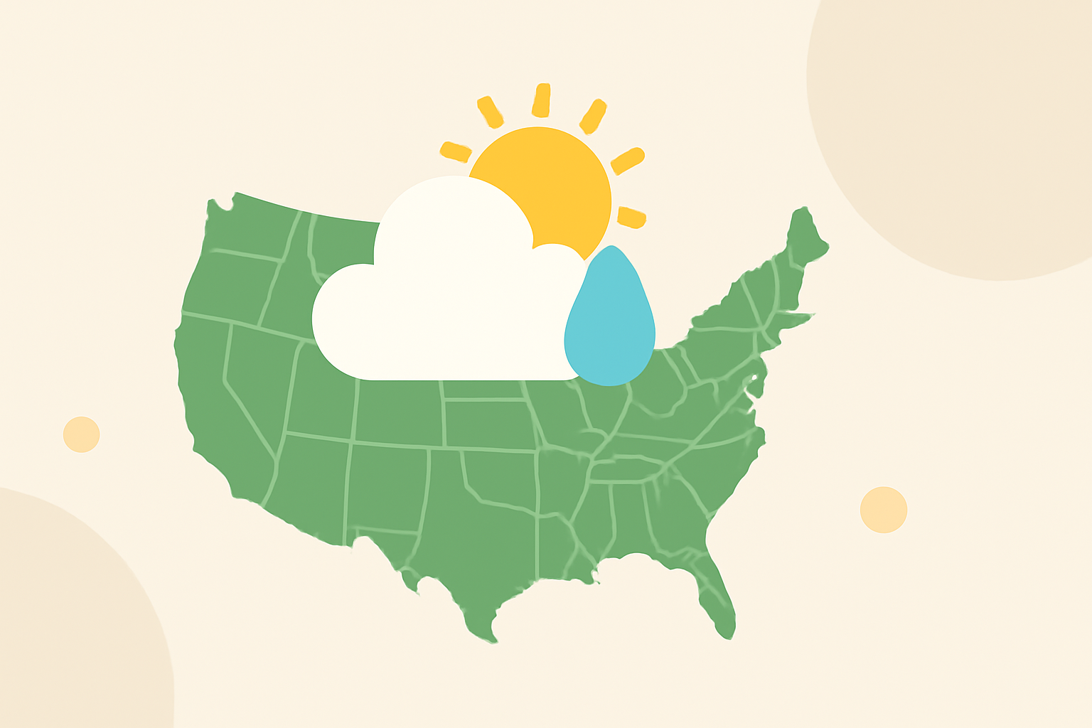 Spring Travel Weather Examples in the United States