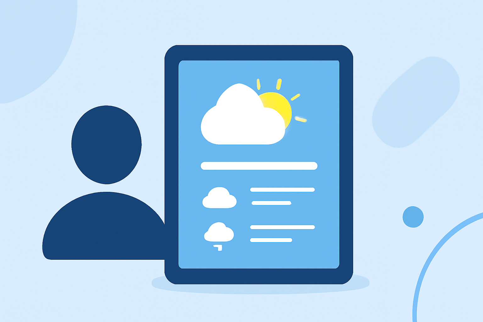 Enhancing Tablet Visibility with Clime's Weather Forecasts