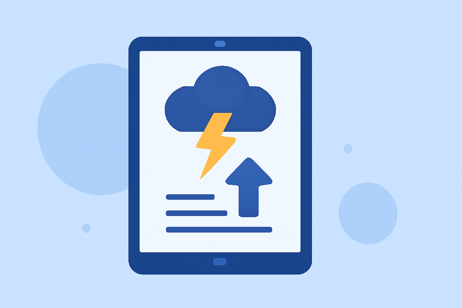 Thunderstorm Safety Basics on a Tablet