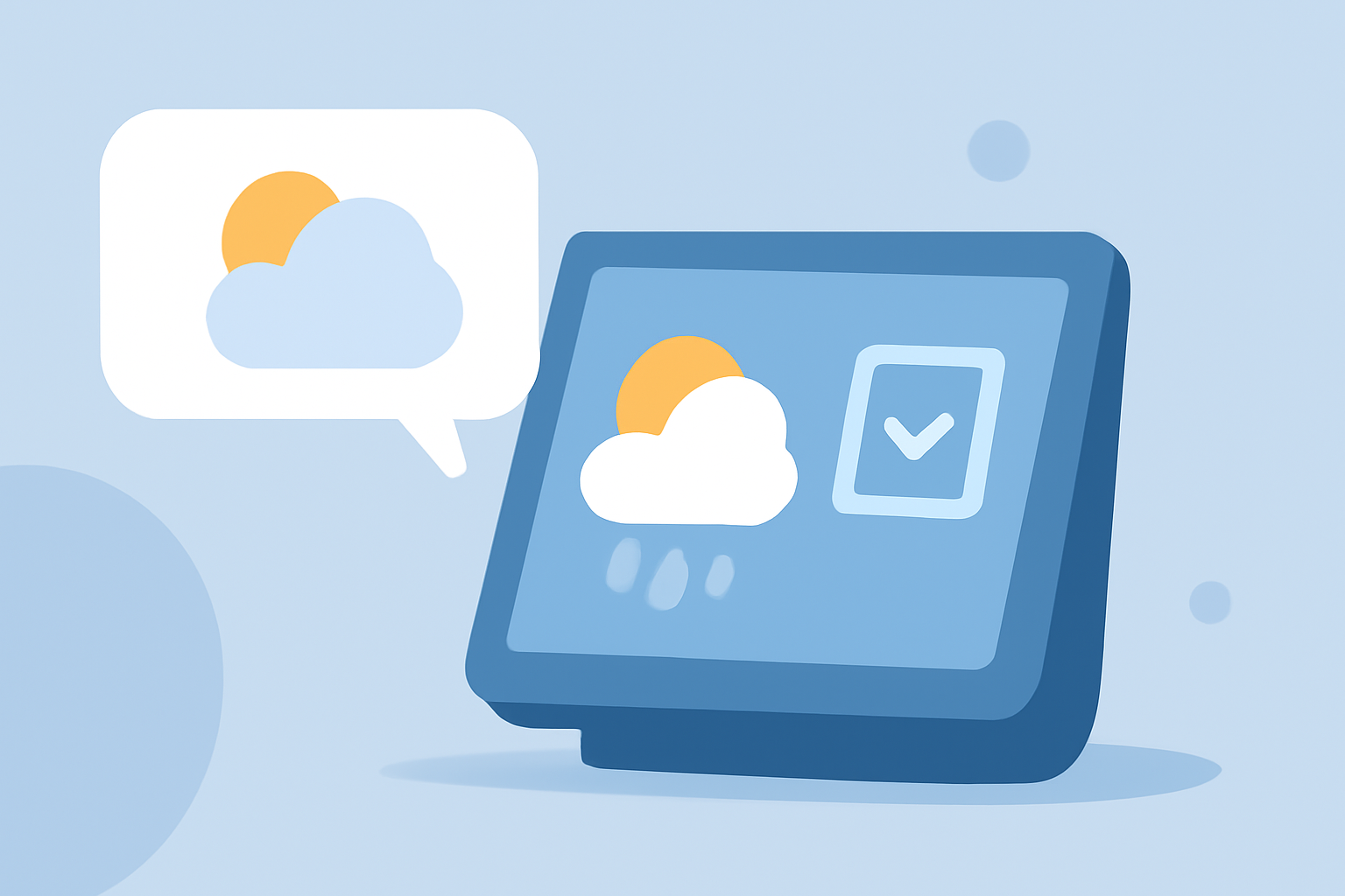 Pro Weather Notification Scheduling on a Smart Display
