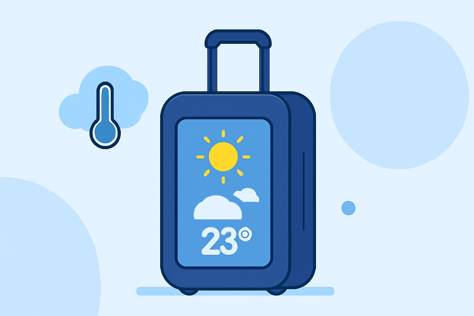Enhancing Travel with Smart Luggage Featuring Weather Displays
