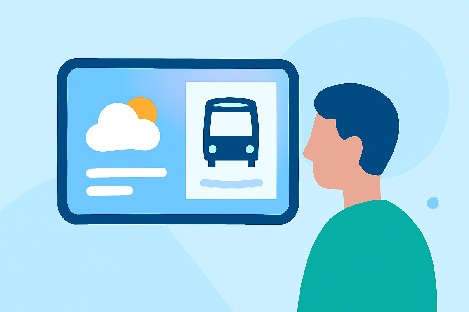 Enhancing Bus Travel with Real-Time Weather and Transit Information on Smart Displays