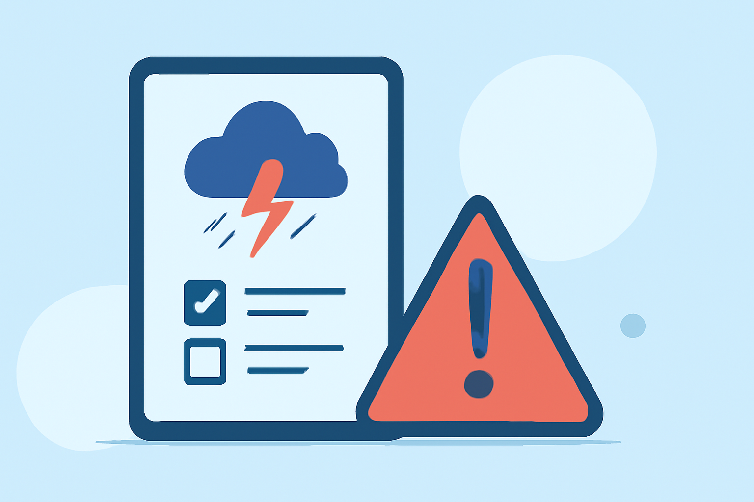 Severe Weather Emergency Plan Mistakes to Avoid on a Tablet