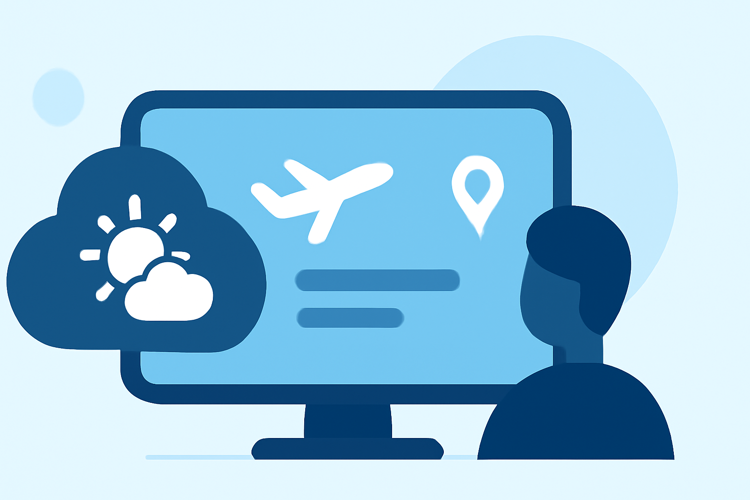 Easy Tracking of Weather at Both Airports for Domestic Flights
