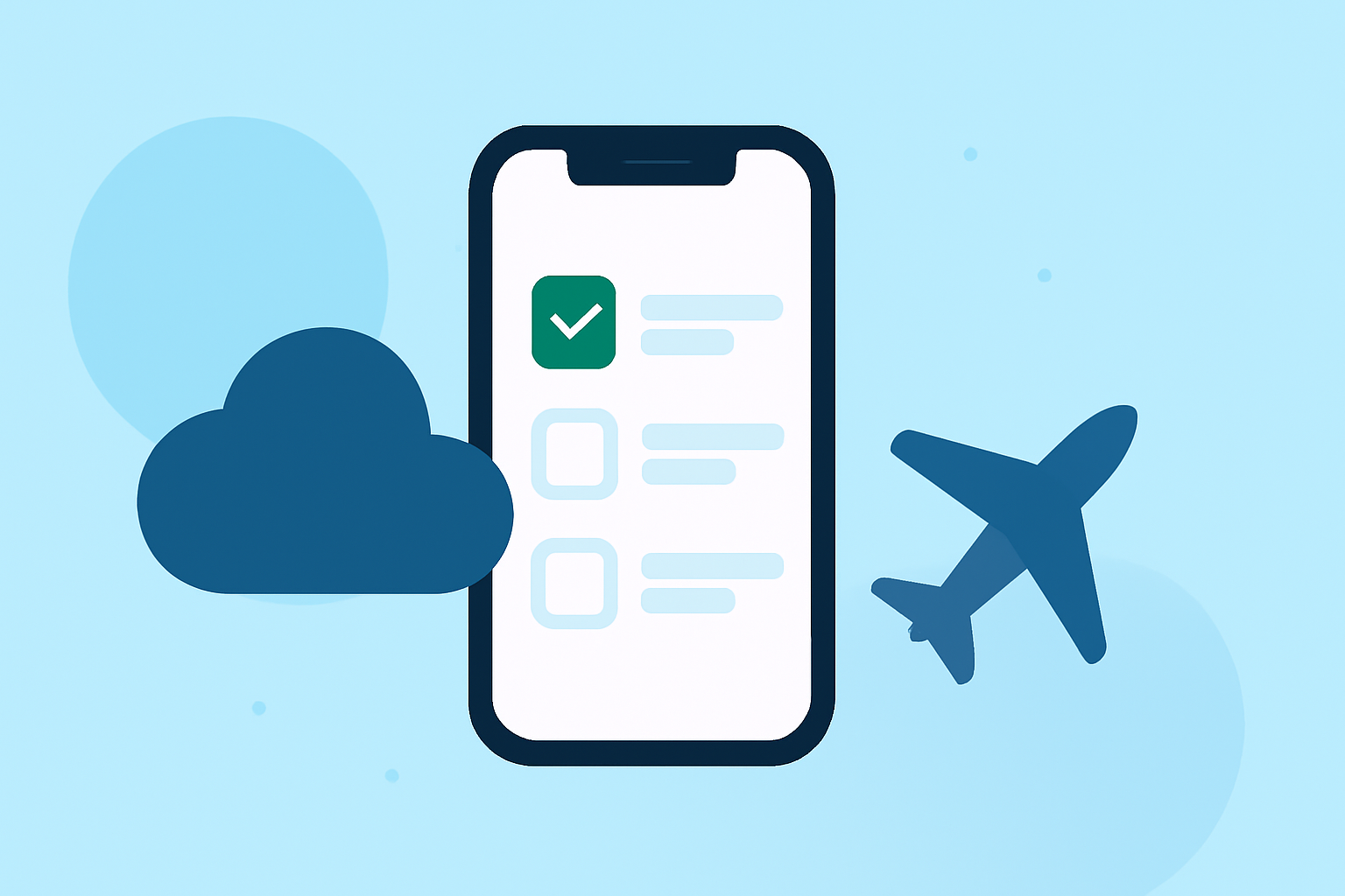 Weather and Your Airport Commute Checklist on iPhone