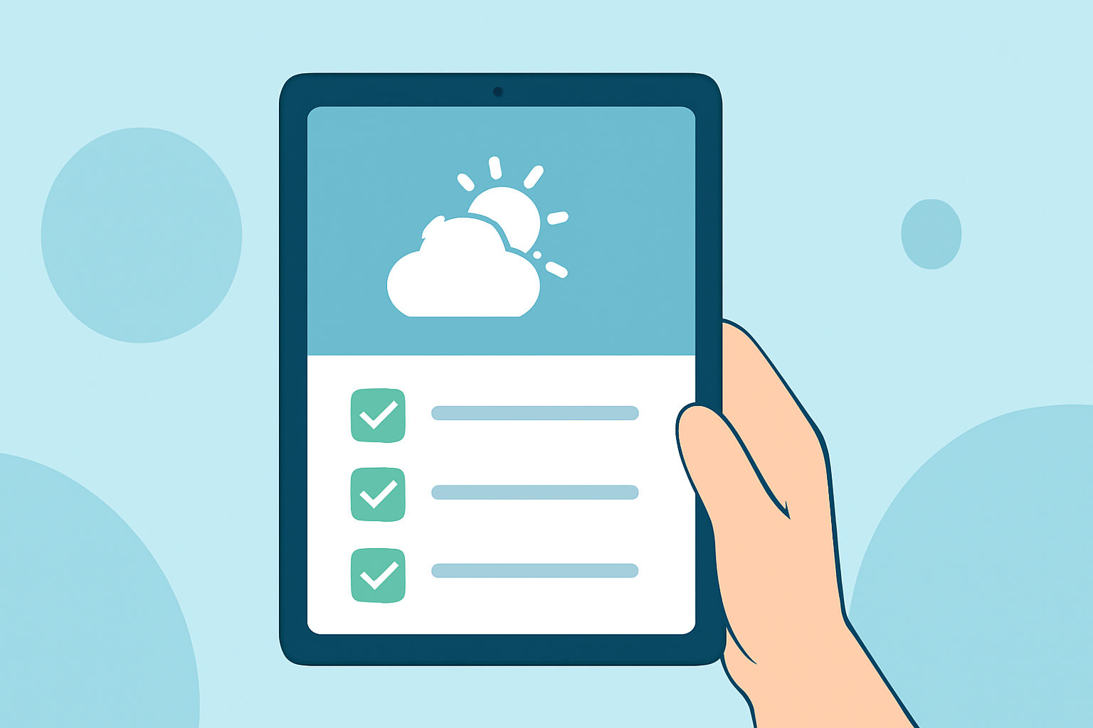 Weather for Camping Trips Checklisted on Your iPad