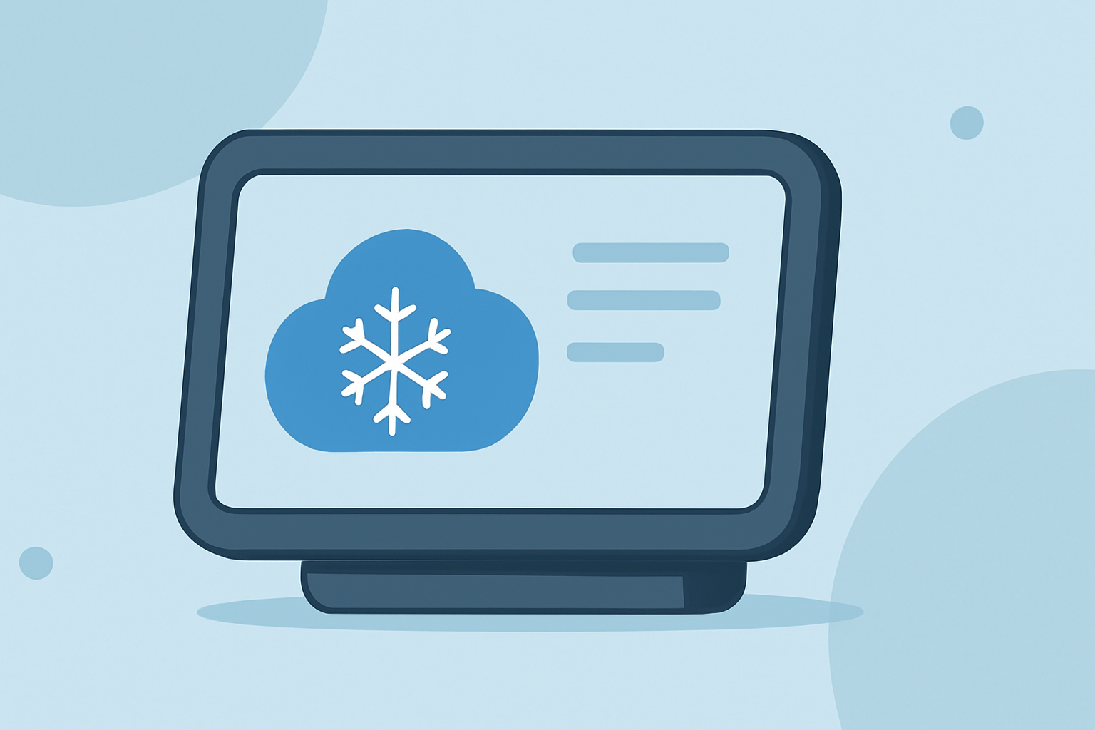 Winter Storm Alerts Guide on a Smart Display