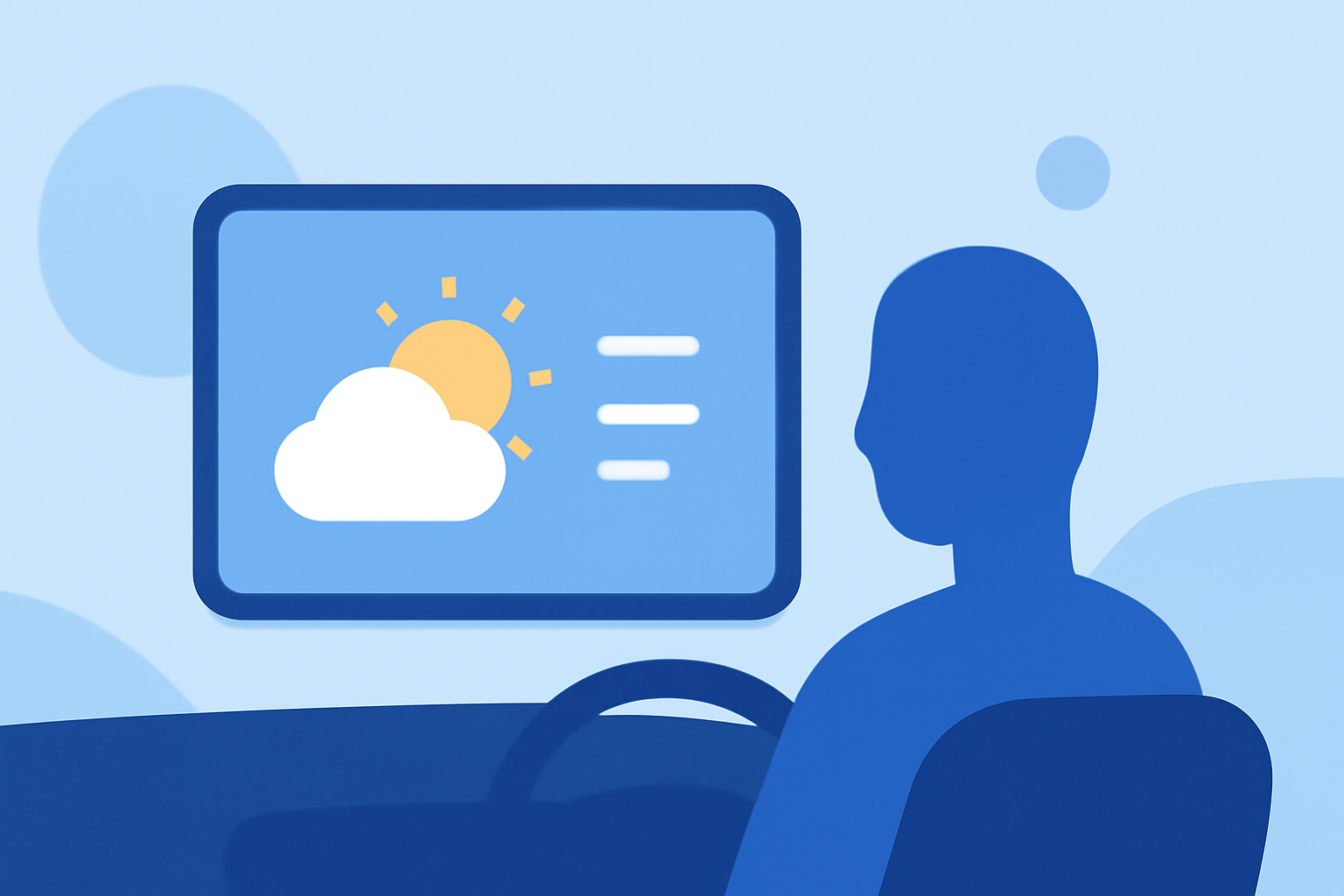 Quick Daily Weather Forecast in the Car