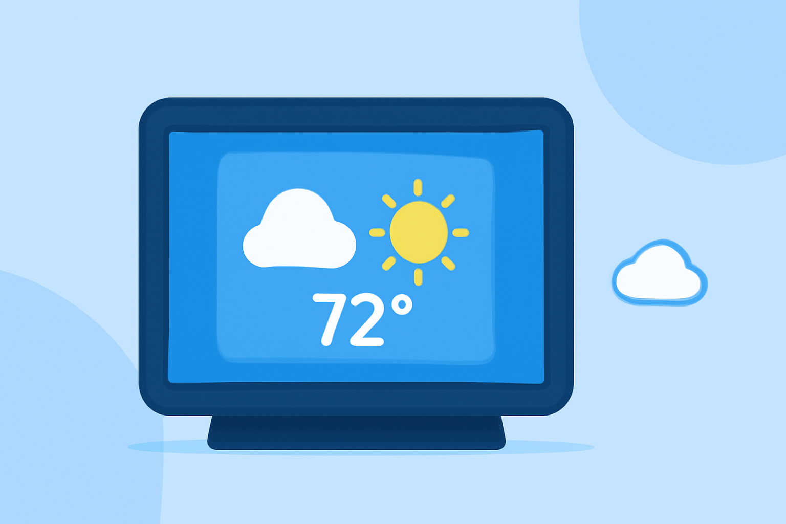Weather Widgets Guide on a Smart Display