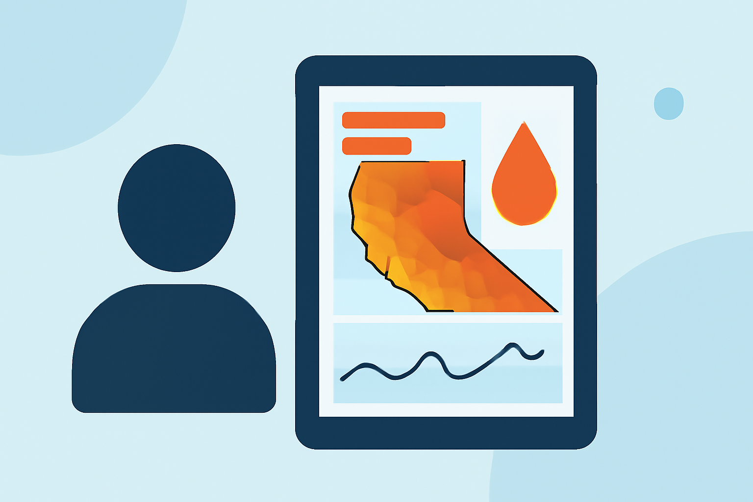 Drought Monitoring Examples on iPad