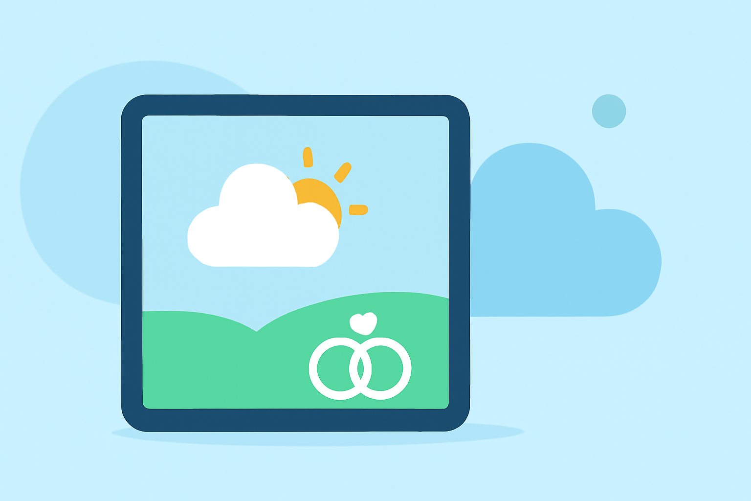 Easy Weather for Outdoor Weddings on a Tablet