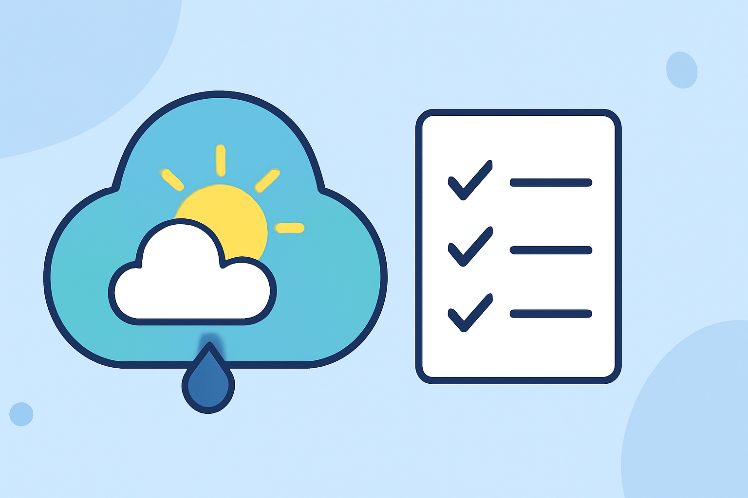 Weather Forecasting Basics Checklist in the Car